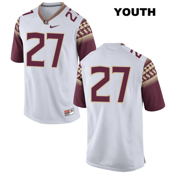 Youth NCAA Nike Florida State Seminoles #27 Ontaria Wilson College No Name White Stitched Authentic Football Jersey LIM1369ZT